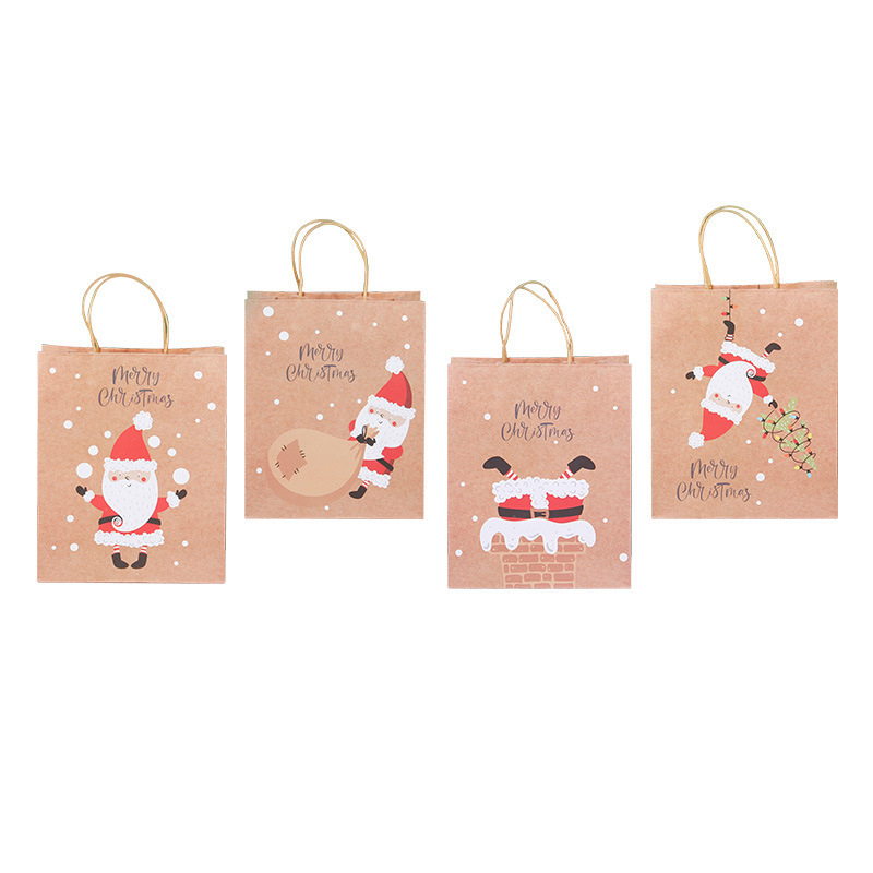 Sacchetti di carta natalizi con manici
