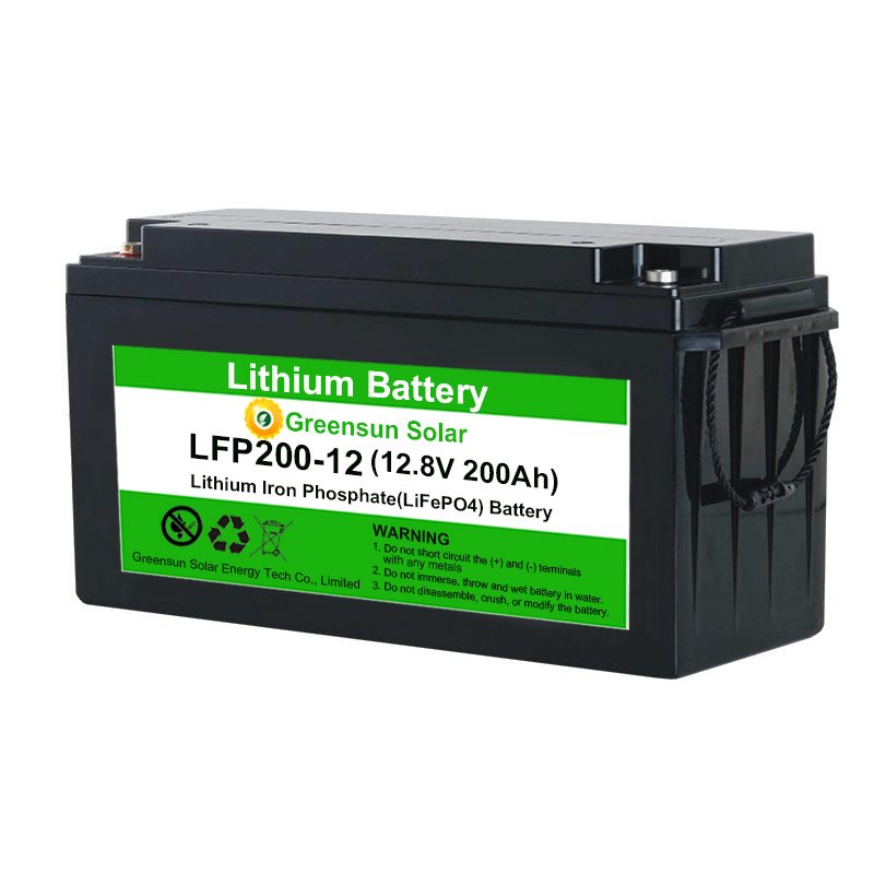Pacco batteria ricaricabile al litio ferro 12v 200ah LiFePO4 Ciclo profondo