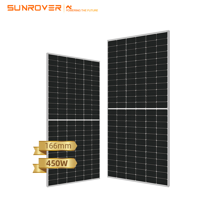 Stock 450w pannello solare a mezza cella 440w 445w 450w 455w Perc per sistema solare
