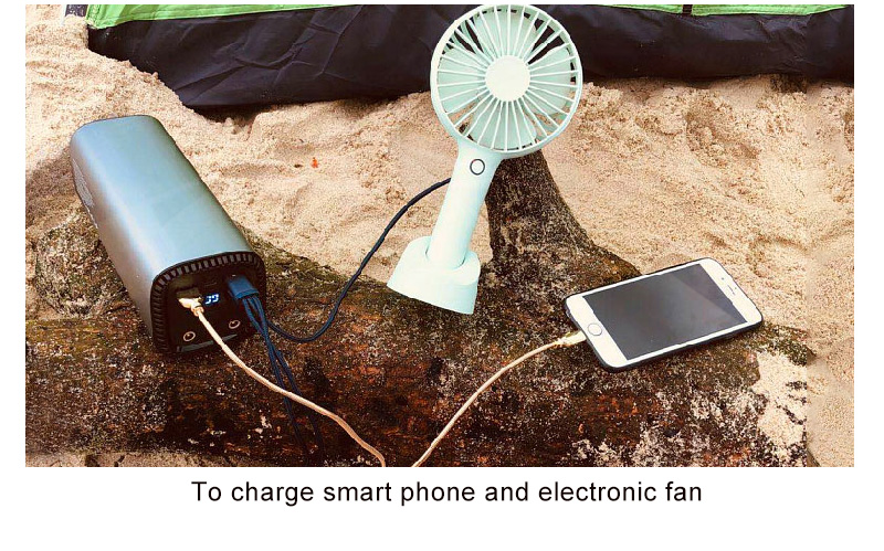 Per caricare smartphone e ventilatore elettronico