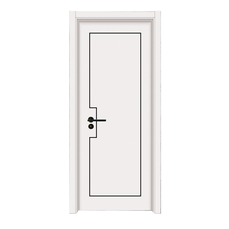Design della porta della camera da letto bianca di alta qualità Colori naturali Porta interna in legno Porte in legno massello

