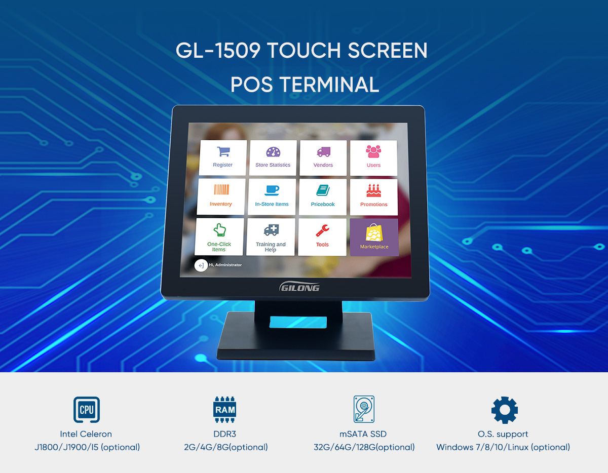 touch screen quadrato fino a