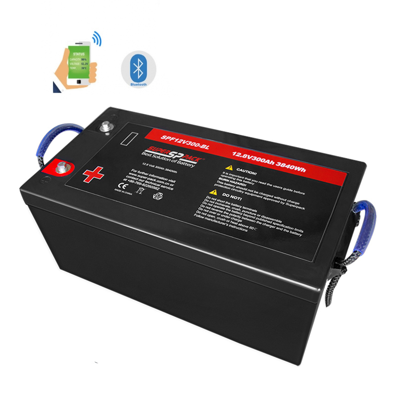 Batterie per veicoli ricreativi, versione Bluetooth batteria 12V300Ah LiFePO4 per camper
