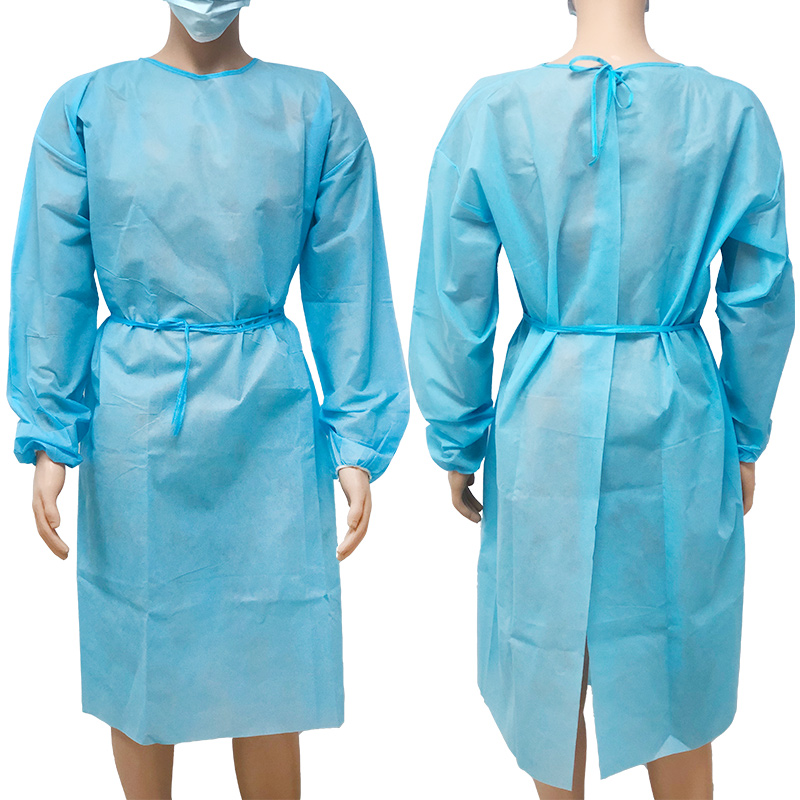 
      camice isolante in tessuto non tessuto o PP PE SMS per abbigliamento medico
     </font></font>