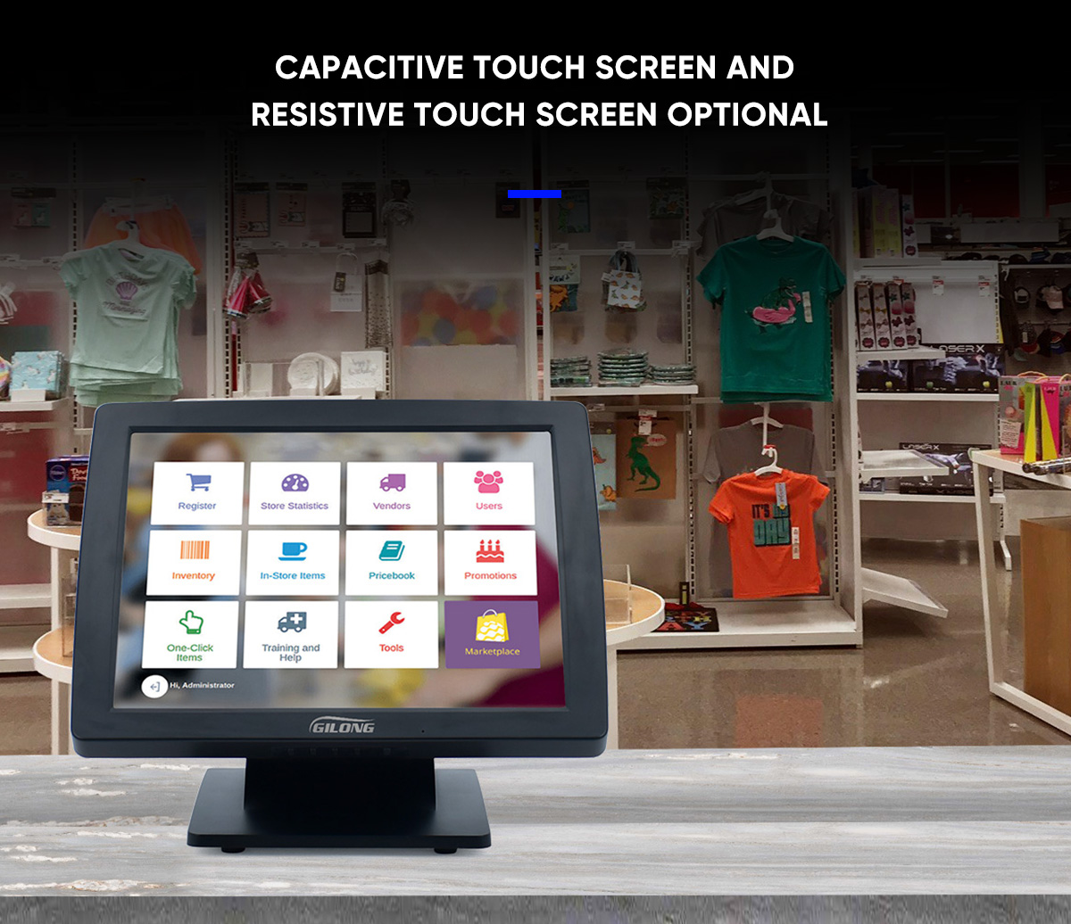 touch screen del supermercato