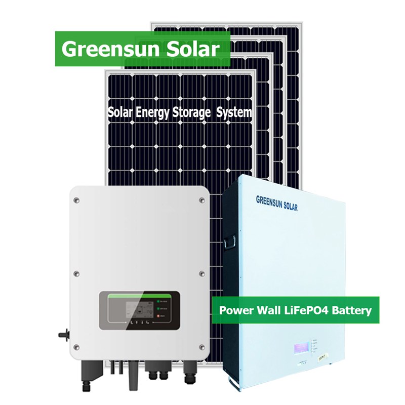 Sistema di energia solare per la casa di stoccaggio 15KW Sistemi di energia solare ibridi con batteria al litio 20KWH
