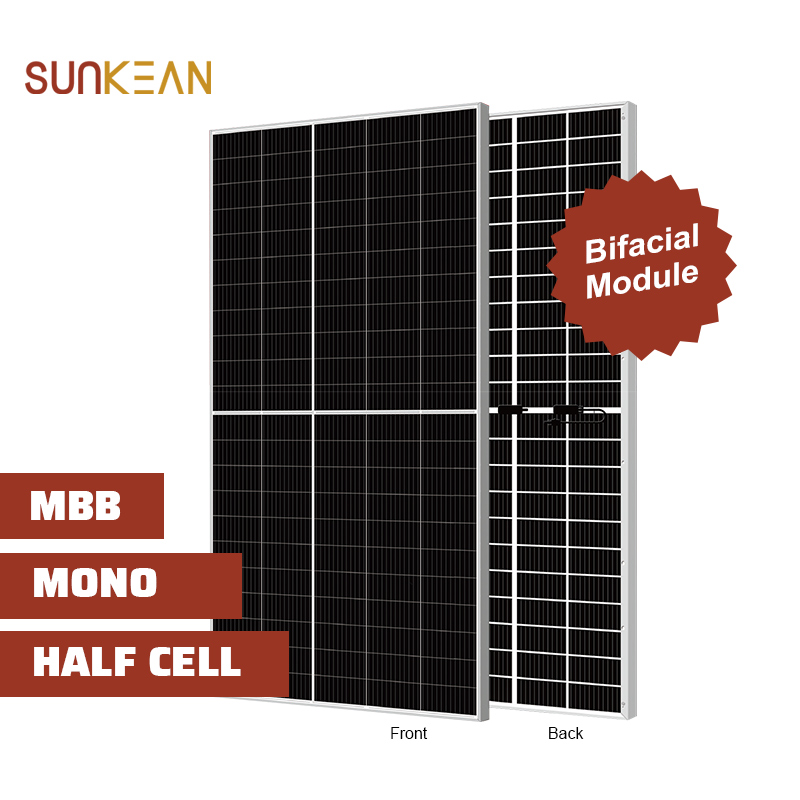 Dimensione cella 210 mm 555 W 110 celle Pannello solare mono bifacciale
