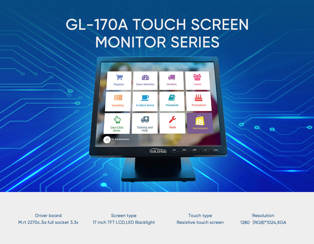 Monitor per punti vendita LCD da 17 pollici