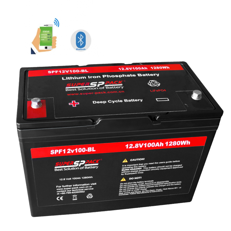Batterie per camper, versione Bluetooth batteria 12V100Ah LiFePO4 per camper
