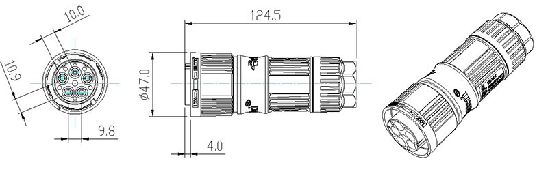 Connettore AC trifase