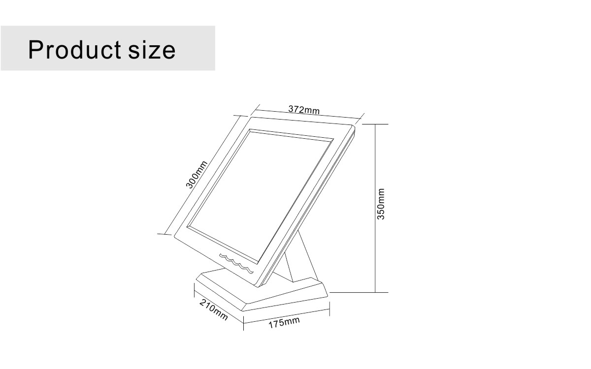 Display touch da 15 pollici