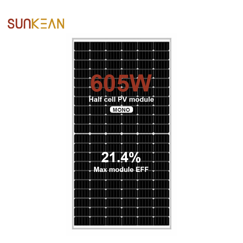 Modulo fotovoltaico mono ad alta potenza da 605 W 210 mm Half cut 120 celle
