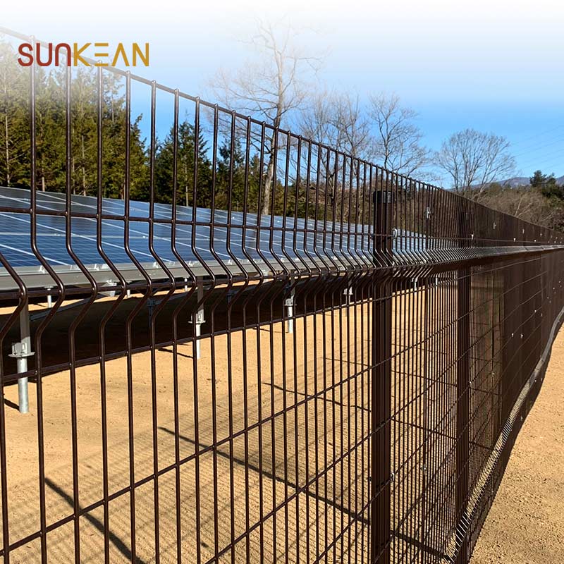 Pannelli di recinzione in rete metallica verniciata a polvere per centrali solari
