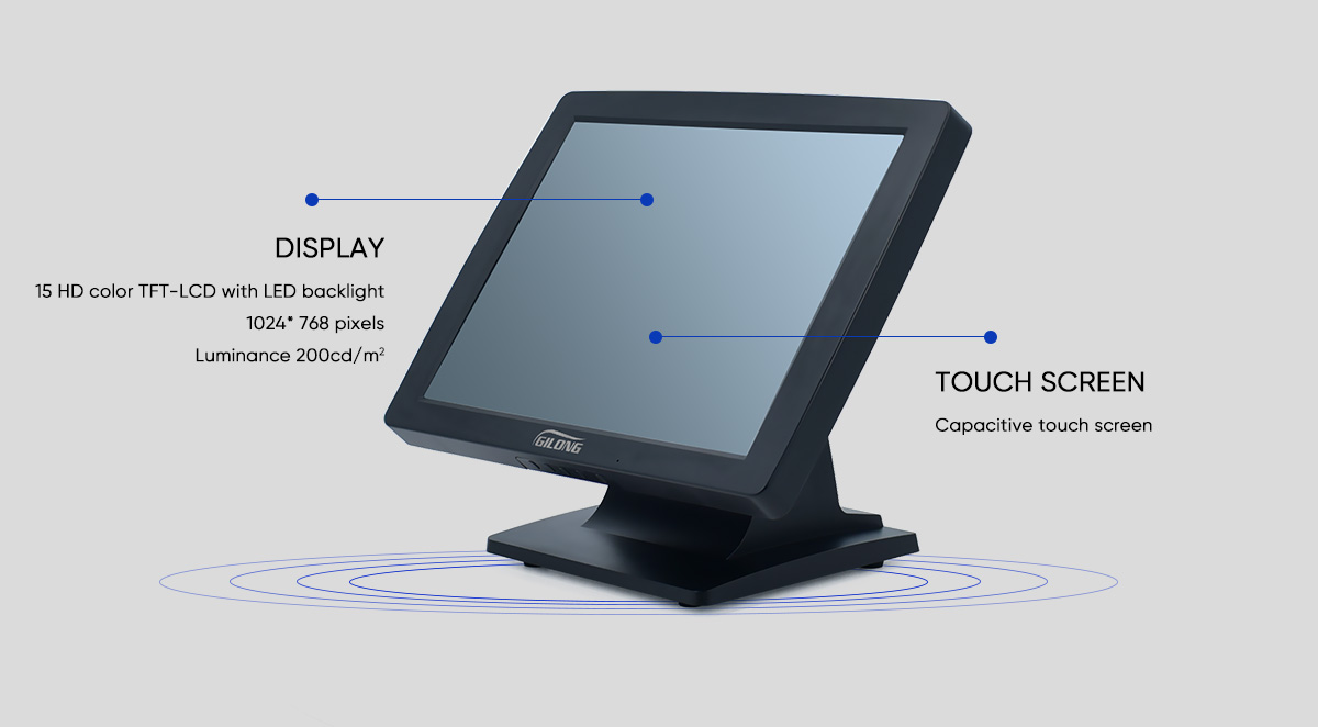 Monitor touch screen da 15" economico