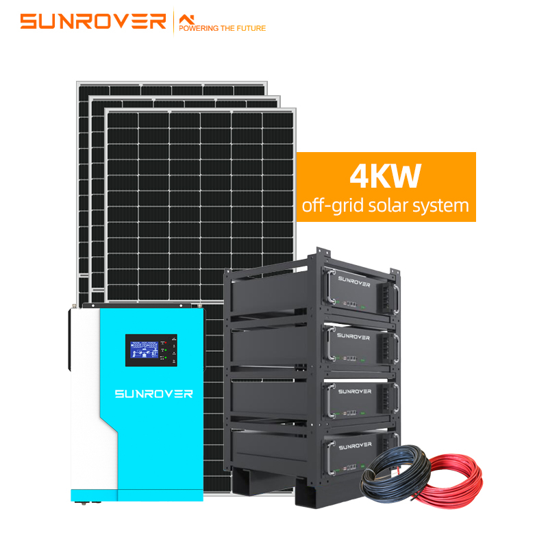 Sistema di energia solare off-grid da 4KW personalizzato all-in-one
