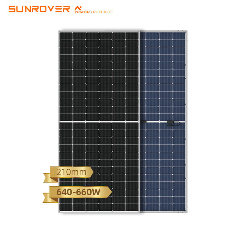 Modulo bifacciale mono 640W 645W 650W 655W 660W pannelli solari
