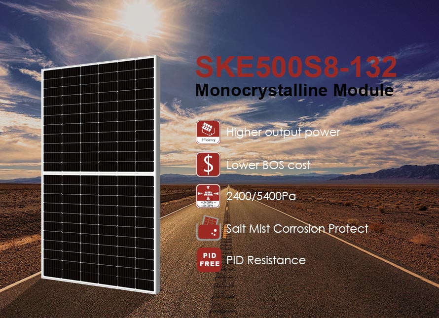 Modulo fotovoltaico a semicella MBB da 182 mm e 500 W