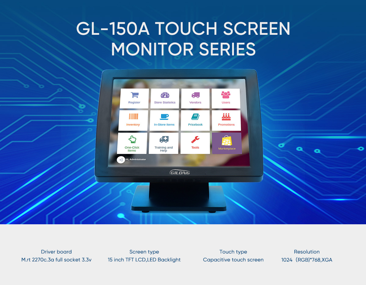 monitor touch screen resistivo