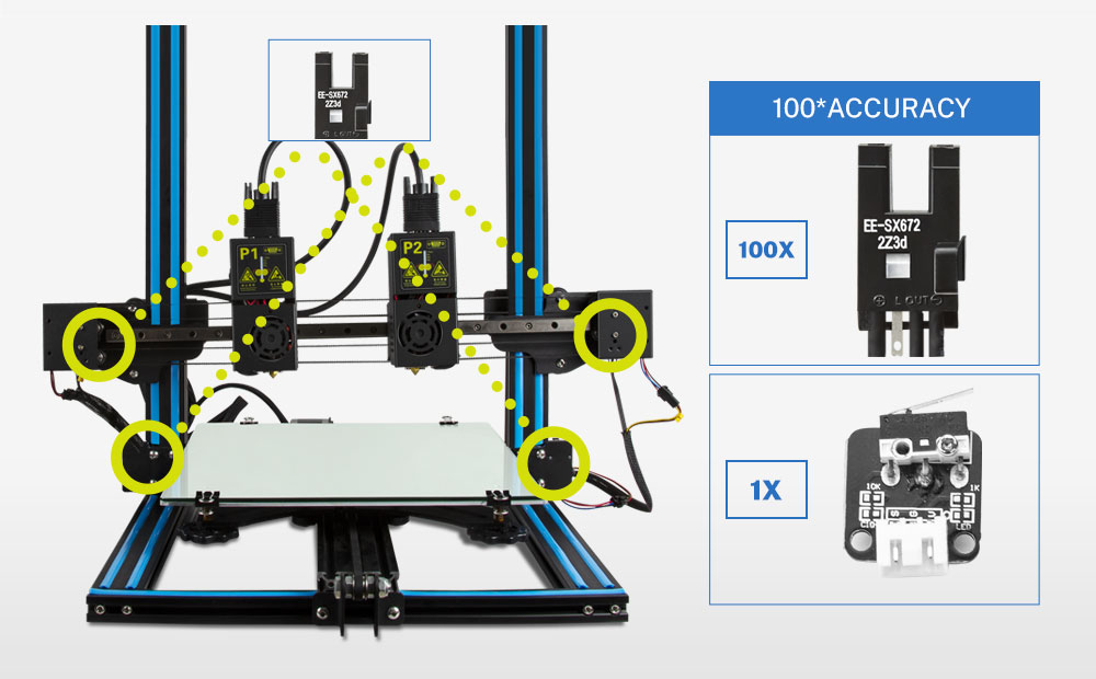 Sensore fotoelettrico per stampante 3D TENLOG D3S DMP