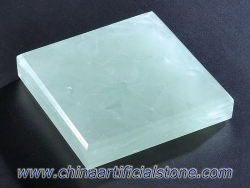 Lastre di pietra di vetro riciclato Ice Green Jade Glass2
