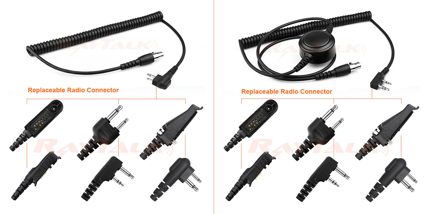 Cavo a spirale di ricambio XLR a 5 pin per cuffie per impieghi gravosi