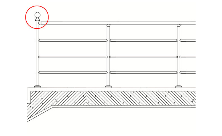 Tappi terminali decorativi per ringhiere in acciaio inossidabile