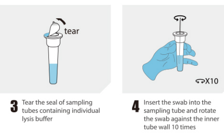 5 test/Test antigene tampone nasale (oro colloidale)