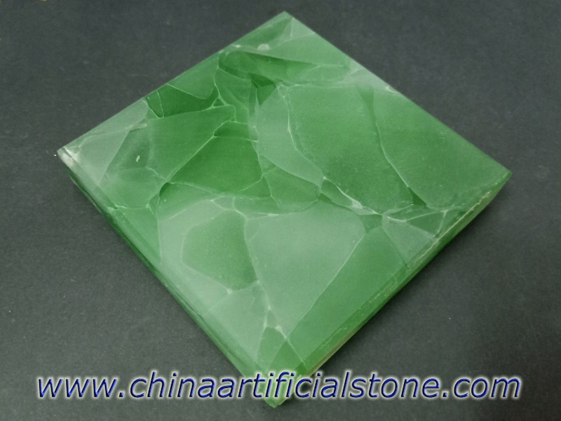 Lastre di pietra di vetro Iceberg Glass2 verde e giada bianca
