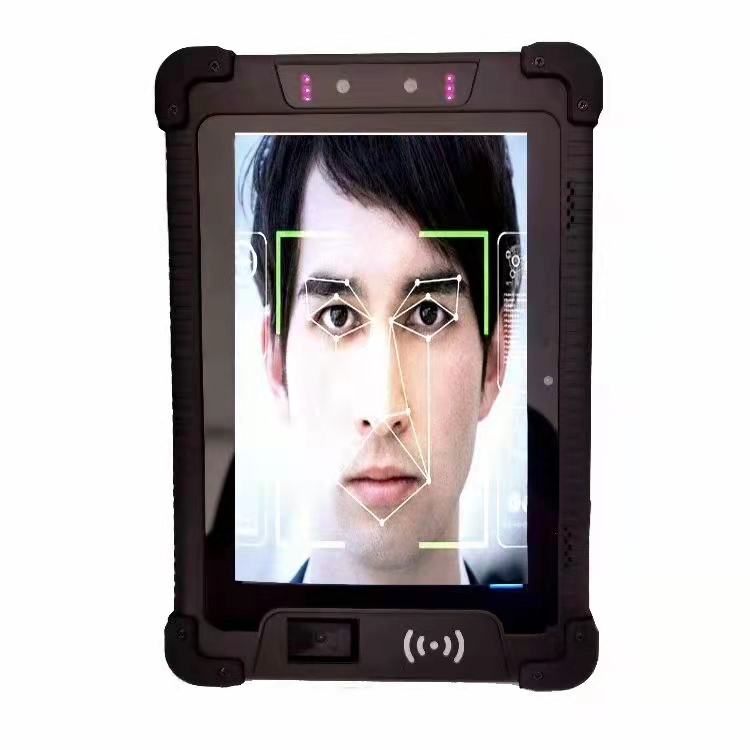 Dual USB 4G Tablet Android biometrico con impronte digitali facciali con RS232 e RJ45
