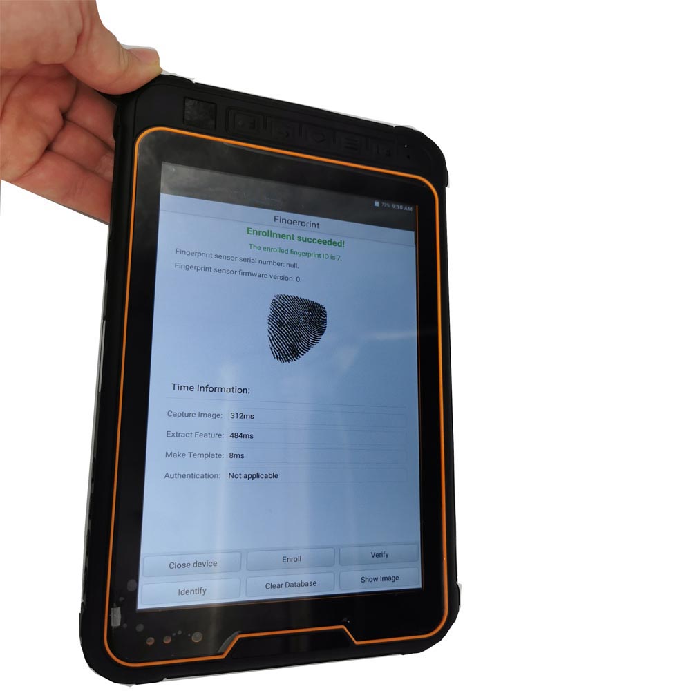 Tablet con impronte digitali certificato FBI