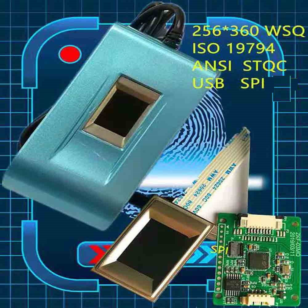 Lettore di impronte digitali biometrico USB capacitivo da 500 DPI WSQ ANSI ISO per l'autenticazione