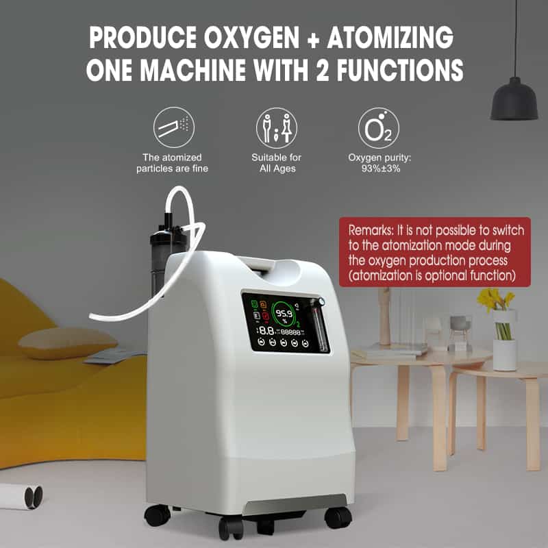 Concentratore di ossigeno da 5 litri per uso domestico e ospedaliero