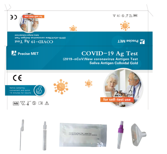 10 test/Test antigene saliva (oro colloidale)