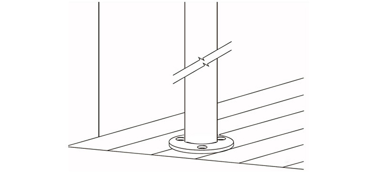 Flange ringhiera in acciaio inox