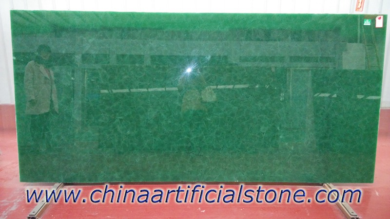 Lastra di pietra di vetro giada di vetro Magna retroilluminato verde
