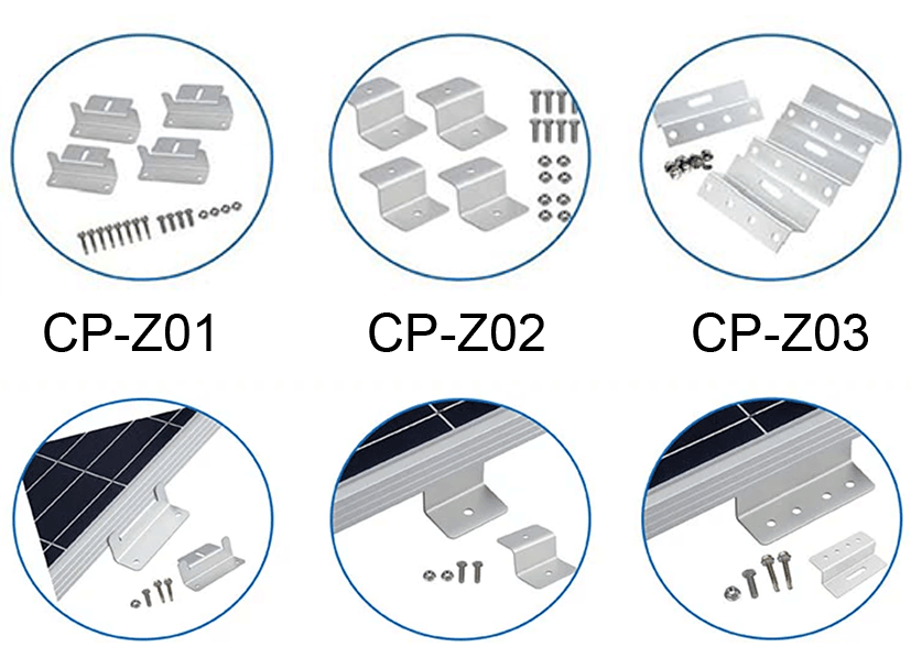 Supporto per rack per sistema di energia solare domestica a forma di Z