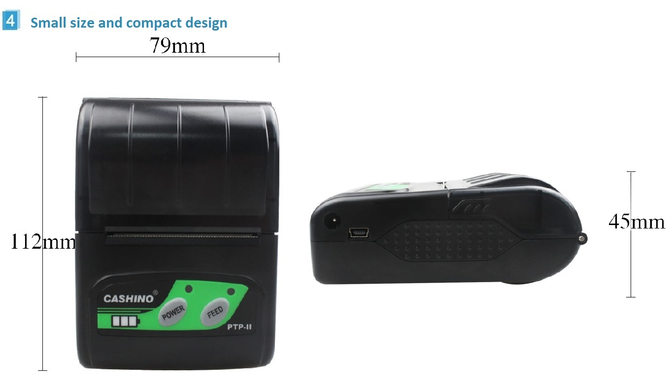 Mini stampante termica portatile per ricevute da 58 mm