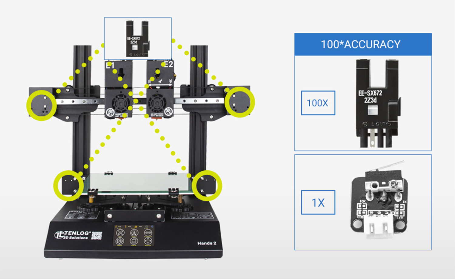 TENLOG Hands 2 Sensore fotoelettrico per stampante 3D DMP