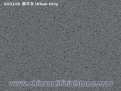 Lastre di pietra di quarzo grigio puro cemento grigio
