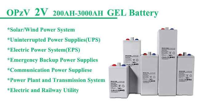 Batteria al gel tubolare ad accumulo solare