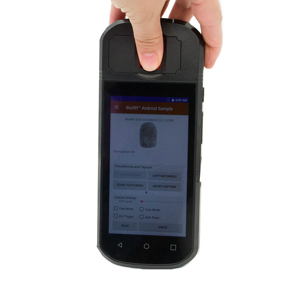 PDA Android SFT con impronta digitale