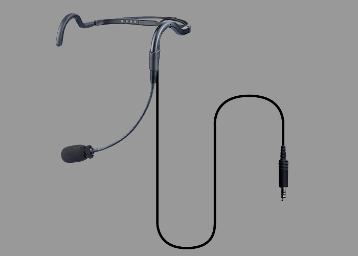 Walkie-talkie auricolare con microfono a gola