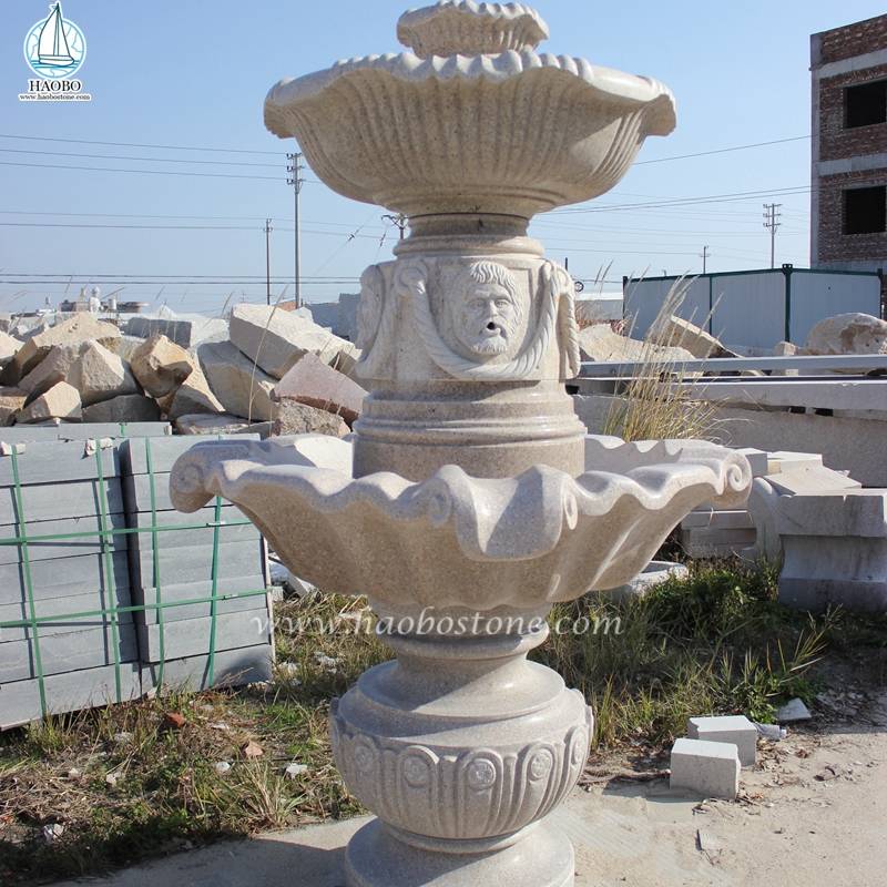 Fontana da giardino in marmo per esterni intagliata a mano in pietra naturale
