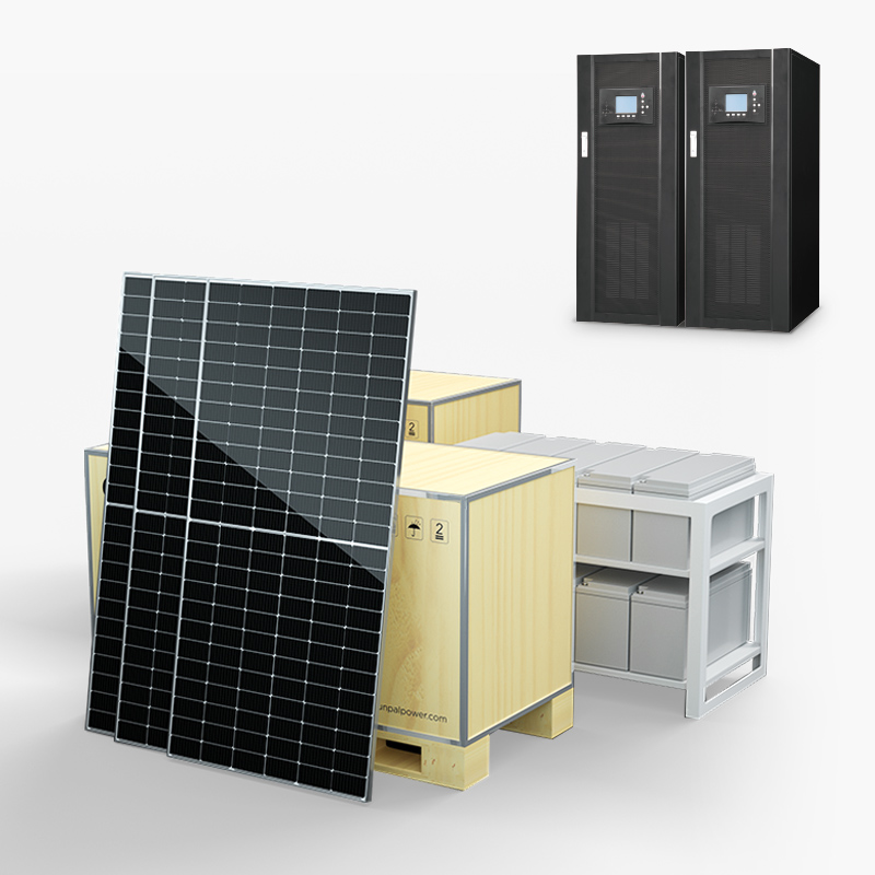 Sistema di energia solare ibrido da 30 KW messo fuori rete con batteria
