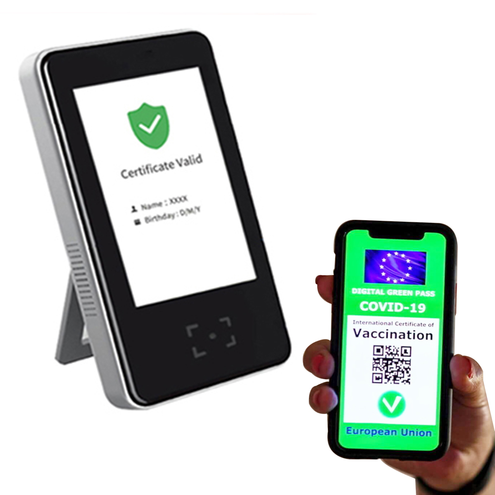 Scanner per passaporti per vaccini certificato UE Green Pass HS-600
