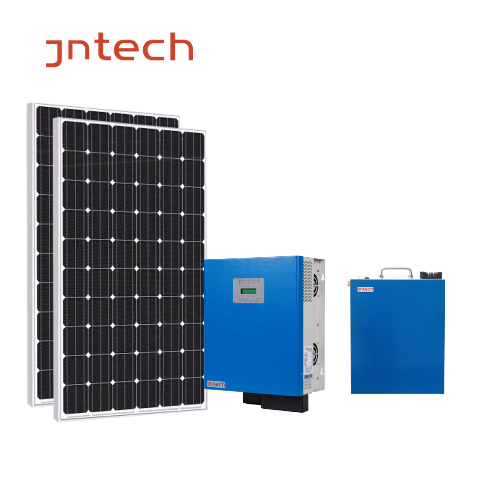 JNTECH Sistema completo di energia solare Home 5KW 3KW 1KW 2KW 4KW Sistema di pannelli solari ibridi fuori rete
