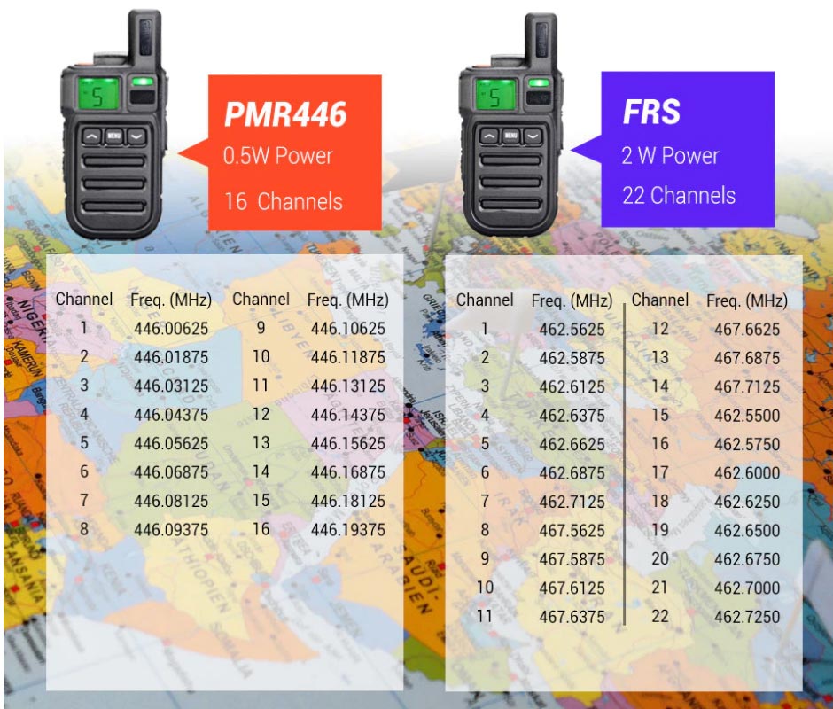 frs pmr446 radio portatile a due vie