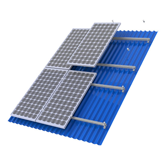 Sistema di struttura di montaggio del pannello solare del tetto del metallo
