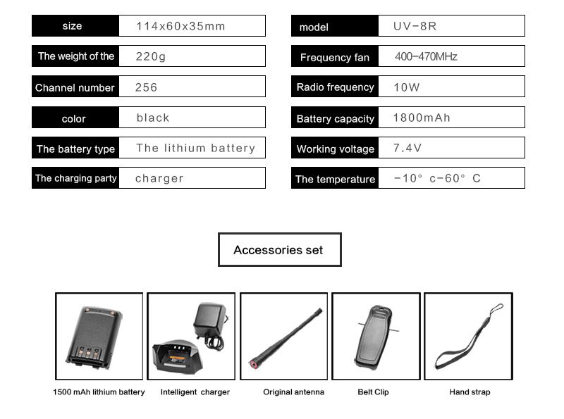 walkie-talkie portatile a doppia banda uv