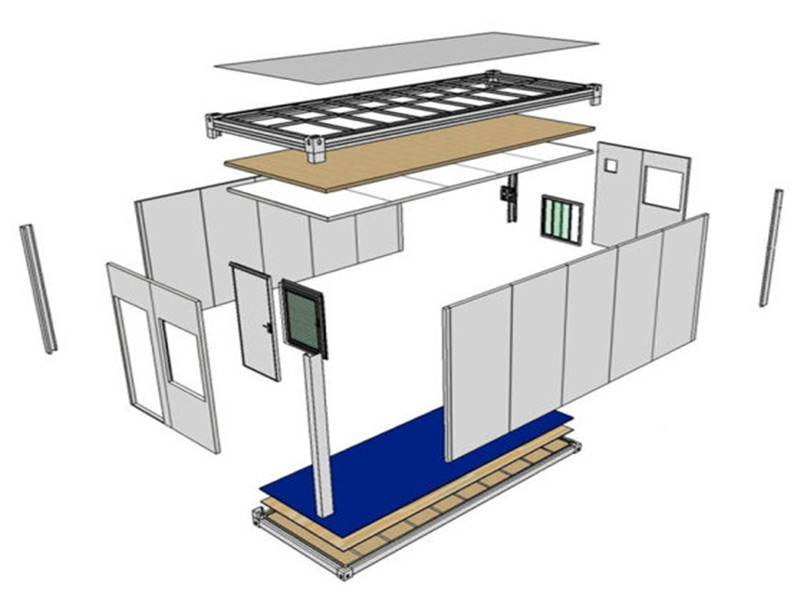 installazione di contenitori flat pack